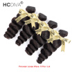 HCDIVA Peruvian Virgin Hair Loose Wave 5 Bundles Lot 100 Unprocessed Human Hair Weaving Loose Curl Wholesale Price