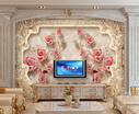 Photo wallpaper 3D rose European style retro imitation soft murals bedroom living room TV backdrop non-woven wallpaper mural