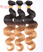 1b27 Blonde Ombre Brazilian Hair Weave Bundles 8A Ombre Brazilian Body Wave 3pcs Ombre Human Hair Tissage Bresilienne