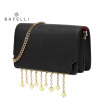 BAFELLI new arrival flap poker metal tassels shoulder bag fashion tri-color optional crossbody bag apricot women messenger bags