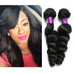 4Pcs Brazilian Hair Weave Bundles Loose Wave Natural Black Brazilian Loose Wave Virgin Hair Human Hair Extension Brazilian Hair
