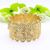 Exquisite Arab Women Armlet Plus Size Bangle Bracelet Flower Gold Color Cuff Bangles Jewelry Dance Party Ethnic India Jewelry