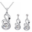 Fashion Jewelry Sets Crystal from Austrian Heart Pendant Necklace Earrings Set For Women Accessories Bijoux 27091