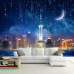 Custom 3D Photo Wallpaper City Night Large Murals Wall Papers Home Decor Living Room Bedroom Wall Covering Painting Wallpaper