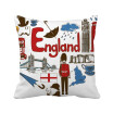 England Love Heart UK National Flag Square Throw Pillow Insert Cushion Cover Home Sofa Decor Gift