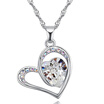 Exquisite Accessories Crystal from Austrian Heart Necklaces & Pendants Fashion Jewelry for Women Bijoux 27123