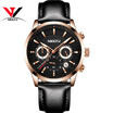 NIBOSI Quartz Wristwatch Male Luxury Brand New Watch Chronograph Watches Fashion Leather Men Watches Relogio Masculino Casual Uhr