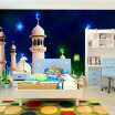 Custom Mural Wallpaper For Kids Room Childrens Bedroom Wall Background Cartoon Wall Mural Night View Fireworks Moon Wall Paper