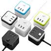 Times square USB socket 3USB interface 3 jack 16 m multi-function socket socket board socket row plug wiring board drag line white black