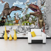 Photo Wallpaper 3D Brick Dinosaur Animal Mural Kids Bedroom Living Room Personality Background Wall Covering Papel De Parede 3D