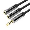 Foggike Parker 012 Laptop Headphone Splitter One Subdivision Head Phone Headset Microphone Combo Converter Headphone Adapter 1 Min 2 05m Black