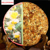 357g Gold award Puer tea Raw ancient old trees Pu er tea flower cake Honey puerh pu erh tea maintain beauty&keep young