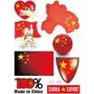 LMA Loma Car 3D Sticker Scratch Cover Stickers Patriotic car stickers Five-star Red Flag Sticker Set