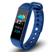 Full pass through the KiFit1 color smart bracelet real-time heart rate monitoring swimming waterproof sports bracelet information call reminder touch big screen sleep monitor sapphire blue