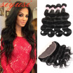 Siyusi Best Selling 7A Brazilian Body Wave 3 Bundles With 13x4 Ear To Ear Lace Frontal Closure Brazilian Virgin Hair With Closure