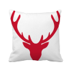 Christmas Elk Avatar Red Festival Square Throw Pillow Insert Cushion Cover Home Sofa Decor Gift