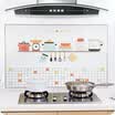 Rich living fume stickers kitchen stickers high temperature oil-proof stickers tile stoves waterproof self-adhesive wall stickers 6090cm 2 pieces