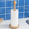 Ou Runzhe paper towel rack kitchen storage bamboo single pole kitchen paper towel rack bathroom