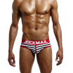 JOCKMAIL Mens Underwear Mens Triangle Underwear Mens Stripe Cotton Sweat-absorbent