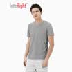 INTERIGHT bottoming shirt mens cotton ammonia V-neck color short-sleeved bottoming shirt white XXL