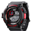 Skmei 9032 Men Led Digital Alarm Date Sport Rubber Quartz 30m Waterproof Wristwatch