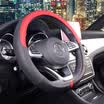 Icaroom leather car steering wheel cover sagitar golf 7 Mazda explorer Accord Haval h6 Buick Audi leather handle F1602 red black