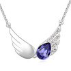 High Quality Vintage Wings Necklaces Pendants Crystal from Austria Women Joyas White Gold Plated Valentines Day Gift 1