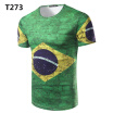 New Mens World Cup Soccer Print T-shirt Short Sleeve Casual Sweatshirt Football Memorial T-shirt Sports Fitness Exercise