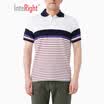 INTERIGHT Men&39s POLO Shirt Loop Positioning Stripe Short Sleeve Blue Orange Bar XL