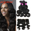 Siyusi Hot Seling 7A Brazilian Body Wave lace Frontal Closure With Bundles 13x4 Ear To Ear Lace Frontal Closure With 3 Bundles