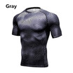 Compressed Shirt Mens 3D Printed T-Shirt Short-Sleeve Fitness T-Shirt Mens Tights Summer Sports T-Shirt