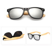 Unisex Bamboo Sunglasses Men Wooden Sun glasses Women Mirror Eyeglasses- Black Blue Mercury