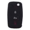 KOOLIFE Car Key Bag Silicone Case Buckle Volkswagen New Passat Sagitar Golf Jetta Santana Bora Tiguan Touran Laguna POLO Octavia Lingdu Volkswagen Jazz Black