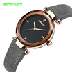 SANDA Genuine Leather Gold Women Watches Ladies Fashion Famous Jewelry Wrist Watch Diamond Female Clock