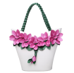 Large Capacity Single Shoulder Handbag Mosaic Hit Color Fluorescence Fashion Flower Weave