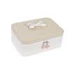SOFIS cosmetic case cosmetic storage box lipstick box eye shadow box jewelry box cosmetic bag simple portable birthday gift beige