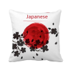 Japan Branch Sakura Brush Painting Square Throw Pillow Insert Cushion Cover Home Sofa Decor Gift