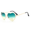 Hot Sun glasses Women Coated Lenses New heart Shaped Sunglasses Elegant Lady Sunglasses Love Shape Eyeglasses 11 Color Gold