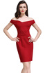 Womens Off-Shoulder Mini Sheath Dress