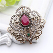 New Turkish Brooch Pendant Dual-Purpose Women Jewelry Antique Gold Color Rhinestone Flower Broches Brooches Ladies Lapel Pins