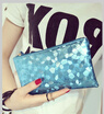 New Women Glitter Sequins Handbag Party Evening Envelope Clutch Bag Wallet Purse