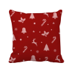 Christmas Snowflake Elk Crutch Bell Square Throw Pillow Insert Cushion Cover Home Sofa Decor Gift