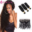 8A Indian Deep Curly Hair With Lace Frontal With Bundles 5Pcs Lot Ear To Ear Lace Frontal 4 Bundles With Closure Frontal And Bundl