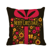 Christmas Gift Black Festival Square Throw Pillow Insert Cushion Cover Home Sofa Decor Gift