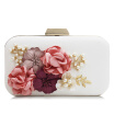 Milisente Mujeres Flower Wedding Party Clutch Purse Ladies Evening Bag Royal Blue Day Embragues Con Cadena De Perlas