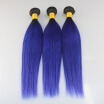 Ombre Human Hair 1BPurple Brazilian Straight Hair Sew In Weft 8A Grade Virgin Brazilian Hair Extension 4 Bundles Weave Thick