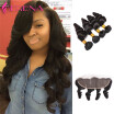 Indian loose wave with frontal 3 bundles with ear to ear lace frontal closure Rosa hair products Indian virgin hair with closure