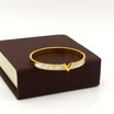 Fashion Korean V Bangle Letter Shell Bracelet Women Titanium Steel Natural Mother Bell Bracelet Jewelry