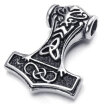 Hpolw Fashion Large Stainless Steel Thors Hammer Celtic KnotMyth Mjolnir Mens Pendant Necklace Punk Rock Music18-26 inch Chain