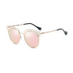 Newest Metal Polarized Sunglasses for Women Sexy Brand Designer Sun Glasses Female Hollow Cat Eye HD Round Vintage Eyewear